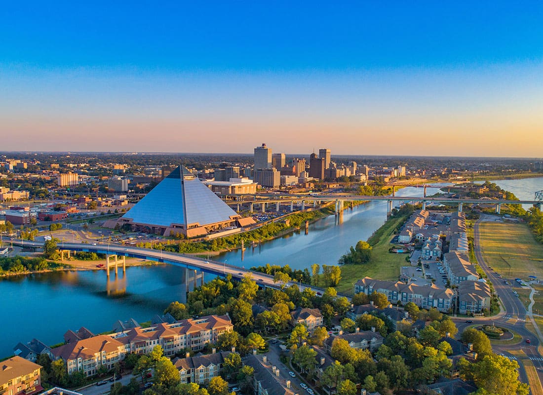 About Our Agency - Aerial View of the Memphis, Tennessee Skyline During the Early Afternoon